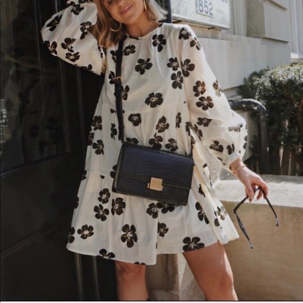 Who What Wear floral swing dress